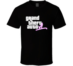 Grand Theft Auto Vl Gta 6 Logo T Shirt