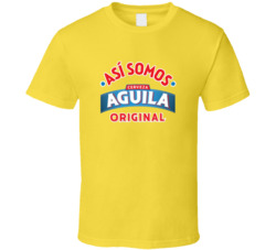 Asi Somos Cerveza Aguila Original Columbian Beer Logo T Shirt