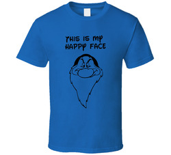 This Is My Happy Face Grumpy Dwarf Big Face T Shirt