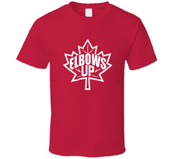 Elbows Up Canadian Maple Leaf T Shirt