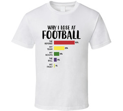 Why I Lose At Football Referee 50 Percent Excuses T Shirt