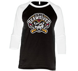 Erie Seawolves Baseball Raglan Raglan 3/4 Sleeve Shirt
