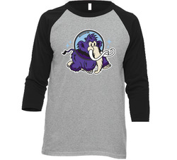 Moon Mammoths Erie Seawolves Baseball Raglan Raglan 3/4 Sleeve Shirt