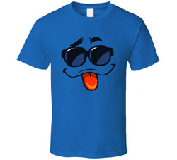 Tongue Out Sunglasses Face T Shirt