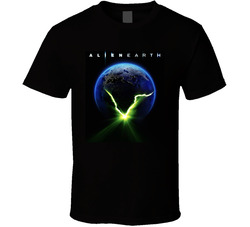 Alien Earth Planet Logo T Shirt