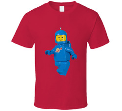 Retro Lego Blue Spaceman T Shirt