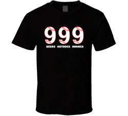 9 Beers 9 Hotdogs 9 Innings Baseball Fan T Shirt
