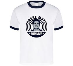 Drake Maye For Mvp Navy Ringer T Shirt