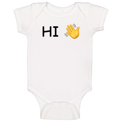 Hi Waving Hand Onsie Baby One Piece