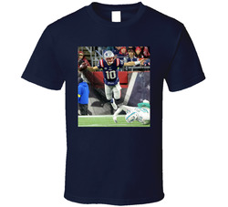 Drake Maye Flying Over Defender T Shirt