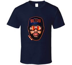 Caleb Williams Sunglasses Big Head Navy T Shirt