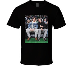 Drake Maye Pointing To Will Campbell Courtside T Shirt