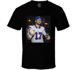 Josh Allen Smoking Drinking Giving Middle Finger T Shirt