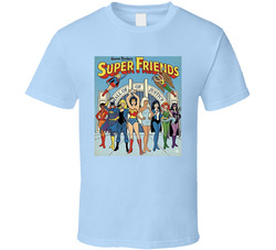 Super Friends Female Super Heroes T Shirt