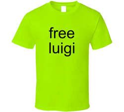 Free Luigi Arial Font T Shirt