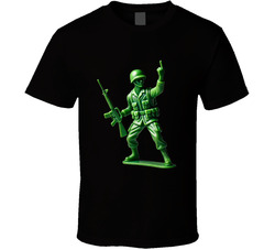Green Army Man Giving The Finger T Shirt