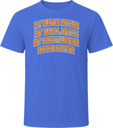 My Mayor Muslim My Bagel Jewish My Christian Dior Knicks In Four Basketball Fan T Shirt