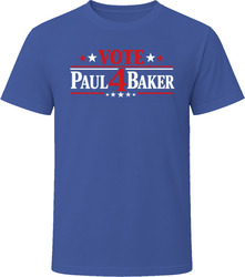 Vote For Paul Baker Adults Navy T Shirt
