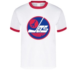 Winnipeg Jets Blue Logo Retro Hockey T Shirt