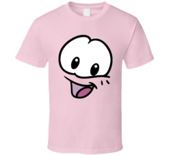 Pink Puffle Club Penguin Big Face T Shirt