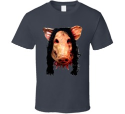 Pig Saw Horror Halloween Mask Scary T Shirt