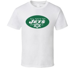 I Heart New York Jets Jewish Football T Shirt White