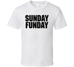 Sunday Funday Vinny Jersey Shore T Shirt White