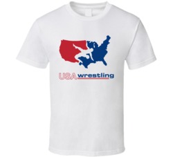 Wrestling American Usa T Shirt