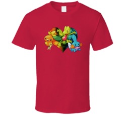 Pokemon Characters Anime Cartoon T Shirt