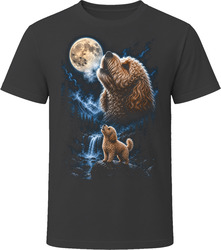 Cavapoochon Doodle Dog Howling at Moon T Shirt