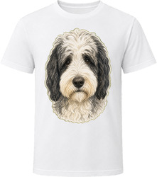Sheepadoodle Dog Portrait Doodle Dog Lover Gift T Shirt