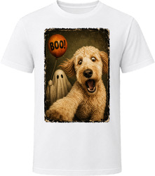Scared Goldendoodle Halloween Ghost Funny Dog Lover Gift T Shirt