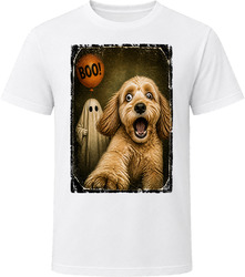Scared Cockapoo Halloween Ghost Funny Dog Lover Gift T Shirt