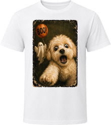 Scared Maltipoo Halloween Ghost Cute Trick or Treat Gift T Shirt