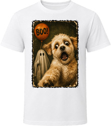Scared Shihpoo Halloween Ghost Funny Dog Lover Gift T Shirt