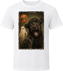 Scared Newfypoo Halloween Ghost Funny Dog Lover Gift T Shirt