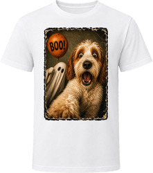 Scared Saint Berdoodle Halloween Ghost Spooky Season Doodle Tee T Shirt