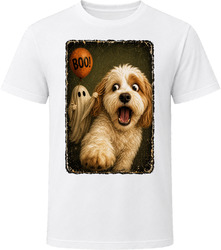 Scared Havapoo Halloween Ghost Cute Trick or Treat Gift T Shirt