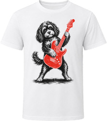 Cavapoo Playing Guitar T Shirt