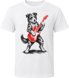 Aussiedoodle Playing Guitar T Shirt