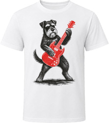 Schnoodle Playing Guitar T Shirt