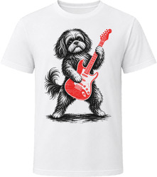 Shihpoo Playing Guitar T Shirt