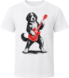 Saint Berdoodle Playing Guitar T Shirt
