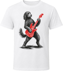 Irish Doodle Playing Guitar T Shirt