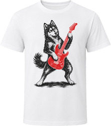 Huskydoodle Playing Guitar T Shirt Huskydoodle Playing Guitar T Shirt