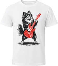 Pomapoo Playing Guitar T Shirt