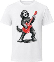 Double Doodle Playing Guitar T Shirt