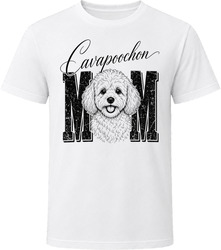 Cavapoochon Mom Script T Shirt