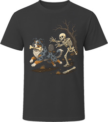 Aussiedoodle Skeleton Bone Chase T Shirt