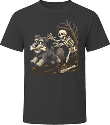 Schnoodle Skeleton Bone Chase T Shirt